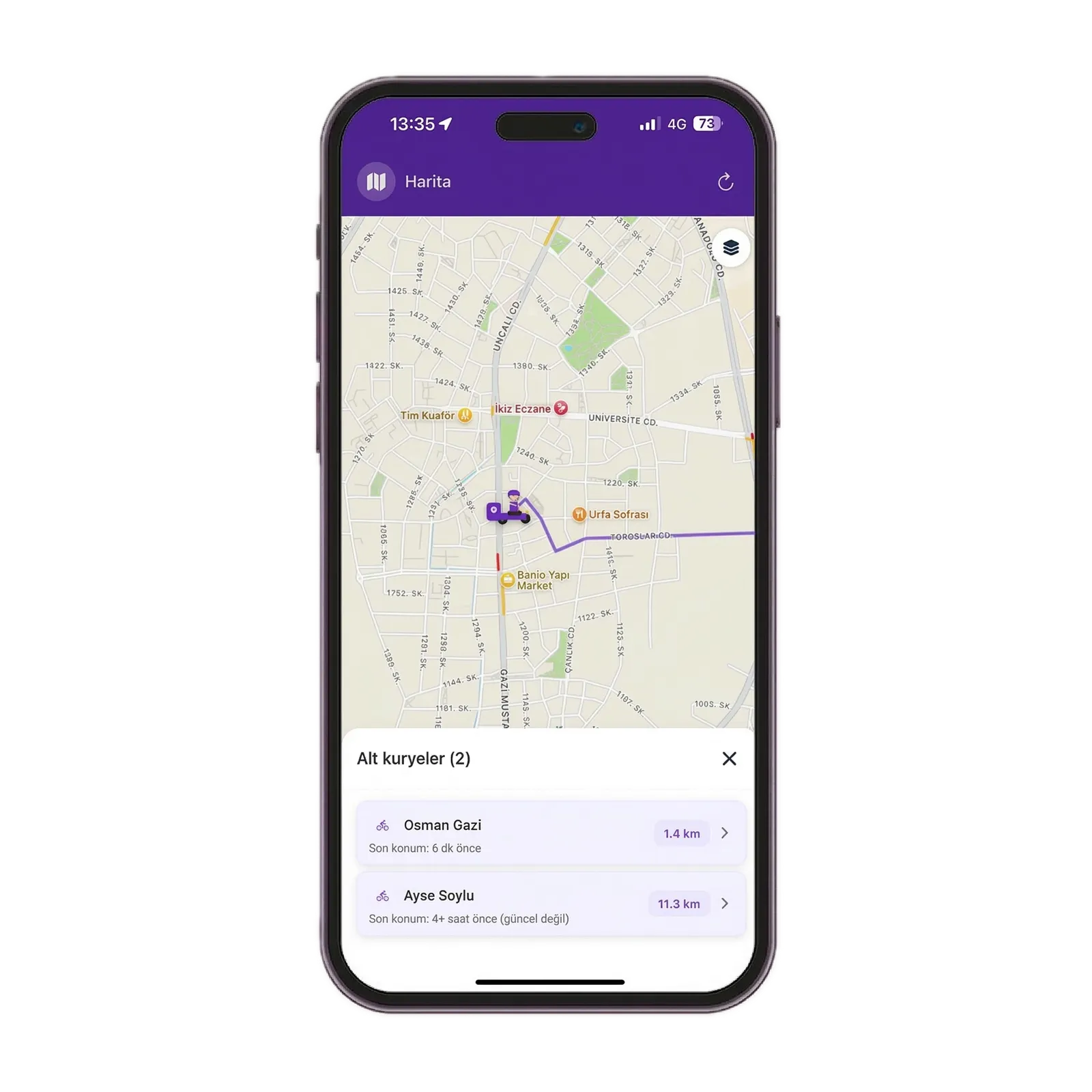 BicoJET harita takip