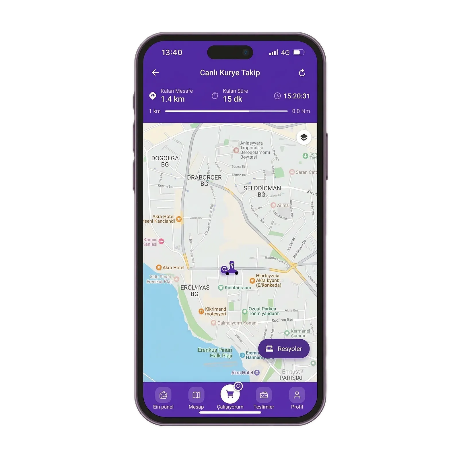 BicoJET kurye takibi