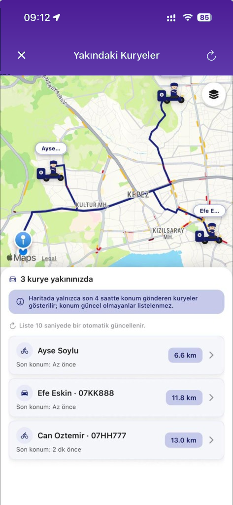 Kurye Takibi