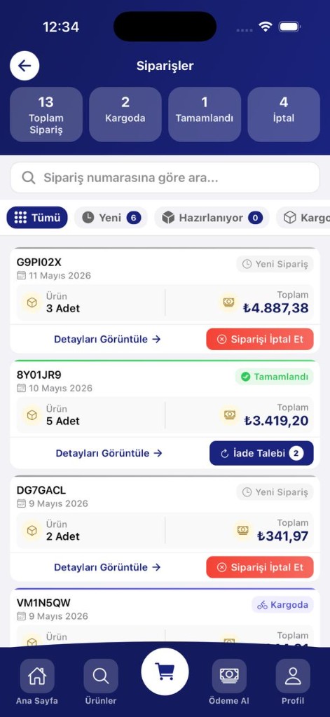 Siparişler Listesi