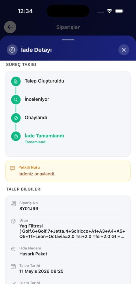 İade Detayı (Tamamlandı)