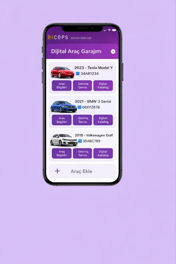 Bicops dijital araç garajı